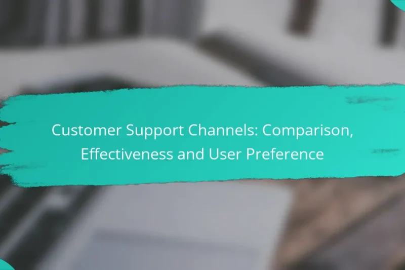 Customer Support Channels: Comparison, Effectiveness and User Preference