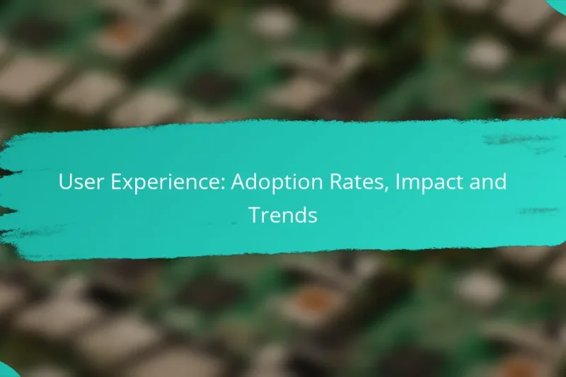 User Experience: Adoption Rates, Impact and Trends