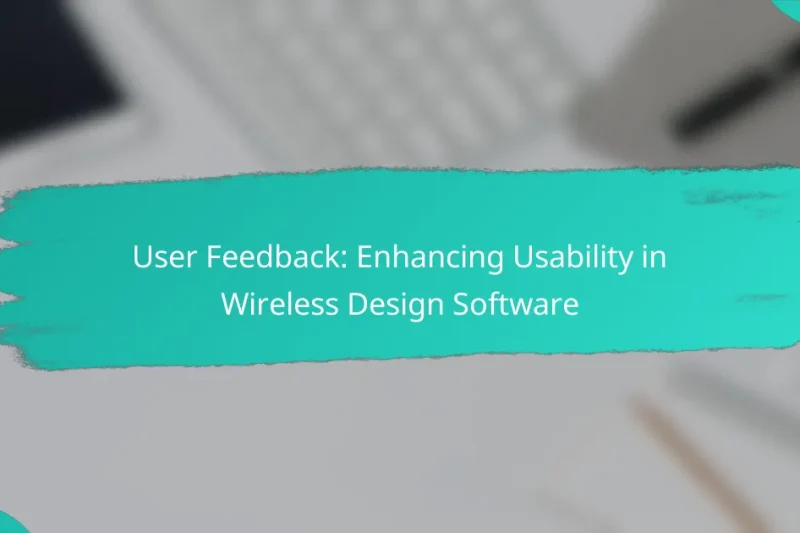 User Feedback: Enhancing Usability in Wireless Design Software