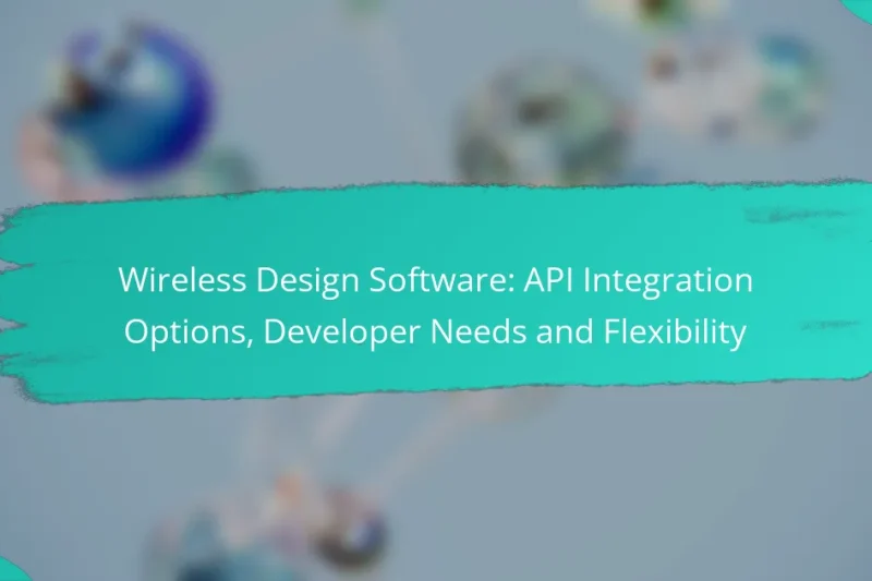 Wireless Design Software: API Integration Options, Developer Needs and Flexibility