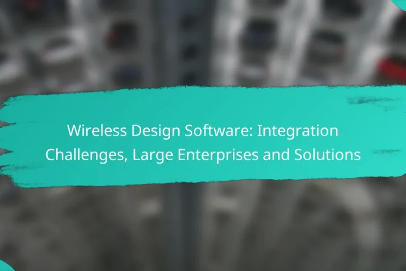 Wireless Design Software: Integration Challenges, Large Enterprises and Solutions
